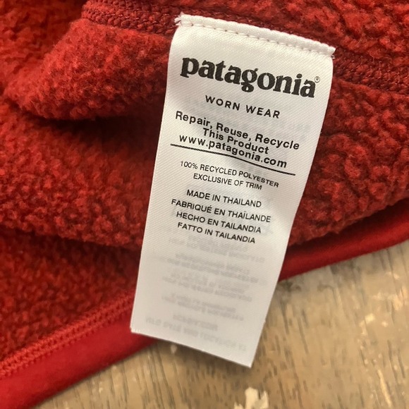 Patagonia Better Sweater 1/4 Zip Fleece Pullover Red Mens Size XL Outdoor - Picture 3 of 8